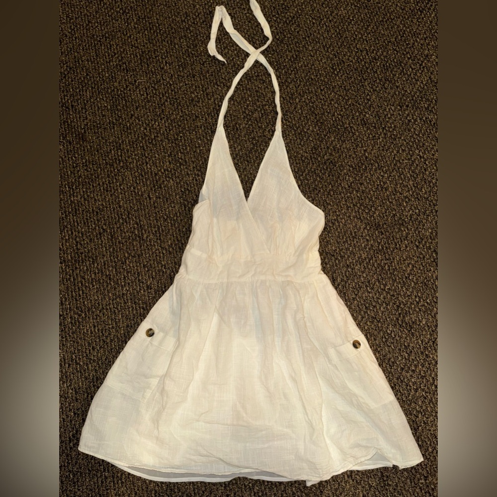 American Eagle Cream Textured Dress